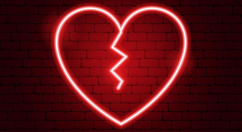 A broken heart. A broken heart.