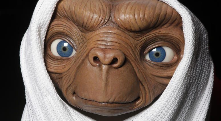 Studio artist rides E.T. figure to its new home in the film experience at Madame Tussauds New York for the anniversary of Universal Studios/Amblin Entertainment's E.T. the Extra-Terrestrial on June 10, 2014 in New York City. Studio artist rides E.T. figure to its new home in the film experience at Madame Tussauds New York for the anniversary of Universal Studios/Amblin Entertainment's E.T. the Extra-Terrestrial on June 10, 2014 in New York City.