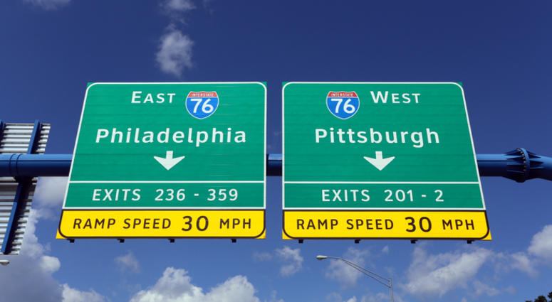 Highway signs. Highway signs.