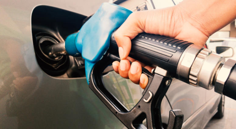 Pumping gas.