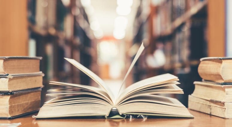 Books in library. Books in library.