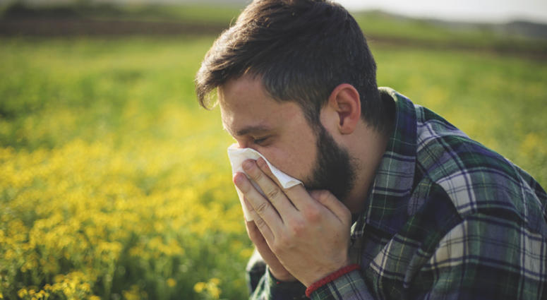 Sneezing. Sneezing.