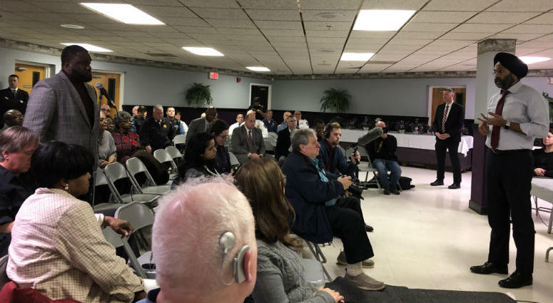 New Jersey's attorney general visited Cumberland County to hold the first in a series of community listening sessions and to talk about efforts to curb excessive use of force by police. New Jersey's attorney general visited Cumberland County to hold the first in a series of community listening sessions and to talk about efforts to curb excessive use of force by police.