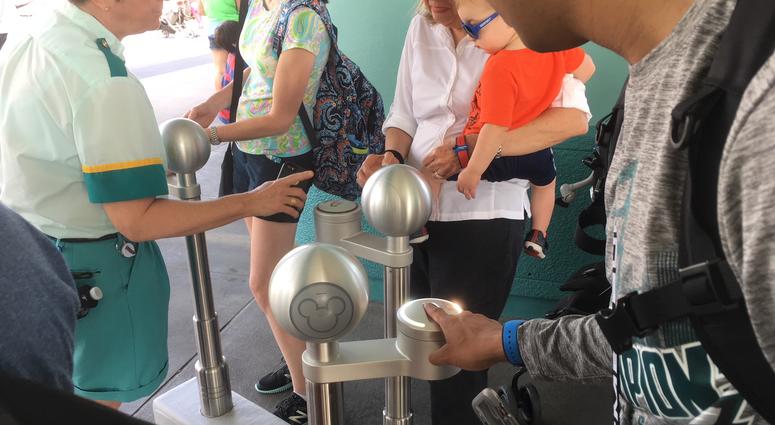 Through the Ticket Tag system, it links your fingerprint to an admission bracelet that gets you into the park. Disney said each fingerprint is transformed into a unique numerical value. Through the Ticket Tag system, it links your fingerprint to an admission bracelet that gets you into the park. Disney said each fingerprint is transformed into a unique numerical value.