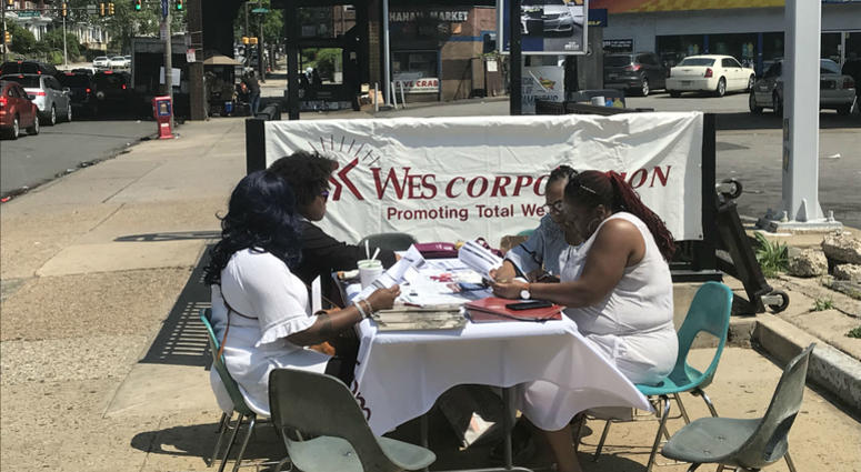 WES Health System and the National Coalition of 100 Black Women held a free mental health screening in Northwest Philadelphia on the corner of Windrim Avenue and Broad Street. WES Health System and the National Coalition of 100 Black Women held a free mental health screening in Northwest Philadelphia on the corner of Windrim Avenue and Broad Street.