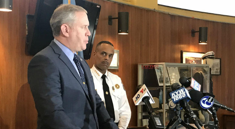 Homicide Capt. Jack Ryan speaks about an arrest in connection with a triple murder that took place in Tioga over the weekend. Homicide Capt. Jack Ryan speaks about an arrest in connection with a triple murder that took place in Tioga over the weekend.
