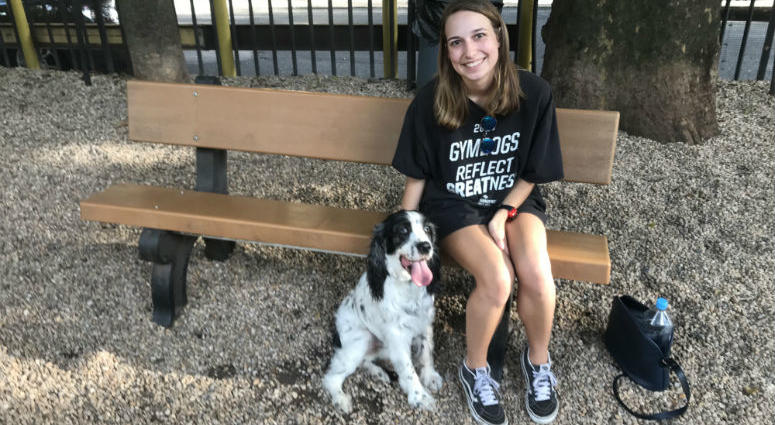 Darien and her dog Bogey visit Seger Park all the time.