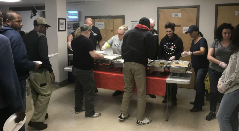 Military veterans receive a special Thanksgiving dinner from Nick's Bar and Grille. Military Veterans Thanksgiving