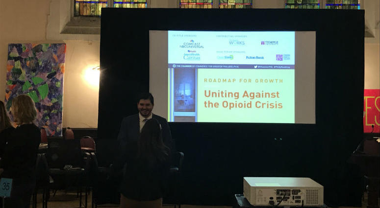 On Tuesday night, local businesses met to discuss resources and solutions they can utilize to fight the opioid crisis. On Tuesday night, local businesses met to discuss resources and solutions they can utilize to fight the opioid crisis.