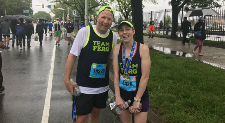John and Karen Gibble at the Broad Street Run. John and Karen Gibble at the Broad Street Run.