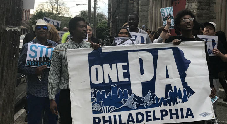 Residents in North Philadelphia unite to protest renting practices. North Philadelphia community members took to the streets to protest a number of injustices done by realty groups and renters in their neighborhood.