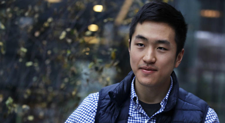 Harvard University graduate Jin K. Park, who holds a degree in molecular and cellular biology, listens during an interview in Cambridge, Mass., Thursday, Dec. 13, 2018. Harvard University graduate Jin K. Park, who holds a degree in molecular and cellular biology, listens during an interview in Cambridge, Mass., Thursday, Dec. 13, 2018.