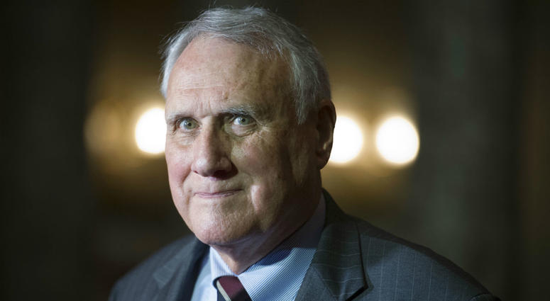 In this Sept. 5, 2018, photo, Sen. Jon Kyl, R-Ariz., waits to be sworn-in by Vice President Mike Pence during his ceremonial swearing-in at the Old Senate Chamber on Capitol Hill, in Washington. In this Sept. 5, 2018, photo, Sen. Jon Kyl, R-Ariz., waits to be sworn-in by Vice President Mike Pence during his ceremonial swearing-in at the Old Senate Chamber on Capitol Hill, in Washington.