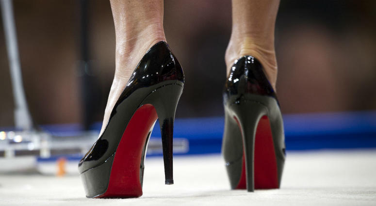 In this file photo dated Thursday, Feb. 26, 2015, former Alaska Gov. Sarah Palin wears Christian Louboutin shoes while she speaks during the Conservative Political Action Conference (CPAC) in National Harbor, Md., U.S.A.. former Alaska Gov. Sarah Palin wears Christian Louboutin shoes