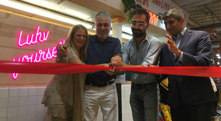 Reading Terminal held a ribbon-cutting ceremony Thursday for its new vendor, Luhv Vegan Deli. Reading Terminal held a ribbon-cutting ceremony Thursday for its new vendor, Luhv Vegan Deli.