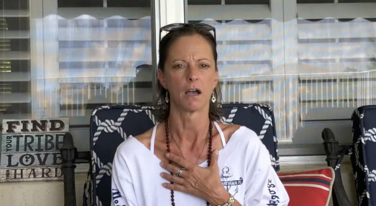 In this image from video posted on YouTube on Aug 11, 2018, Michelle Drapeau, a stomach cancer patient in West Palm Beach, Fla., speaks about her condition. In this image from video posted on YouTube on Aug 11, 2018, Michelle Drapeau, a stomach cancer patient in West Palm Beach, Fla., speaks about her condition.