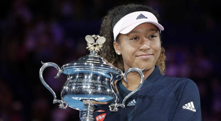 Japan's Naomi Osaka, left, is congratulated by Petra Kvitova of the Czech Republic after winning their women's singles final at the Australian Open tennis championships in Melbourne, Australia, Saturday, Jan. 26, 2019. Japan's Naomi Osaka, left, is congratulated by Petra Kvitova of the Czech Republic after winning their women's singles final at the Australian Open tennis championships in Melbourne, Australia, Saturday, Jan. 26, 2019.
