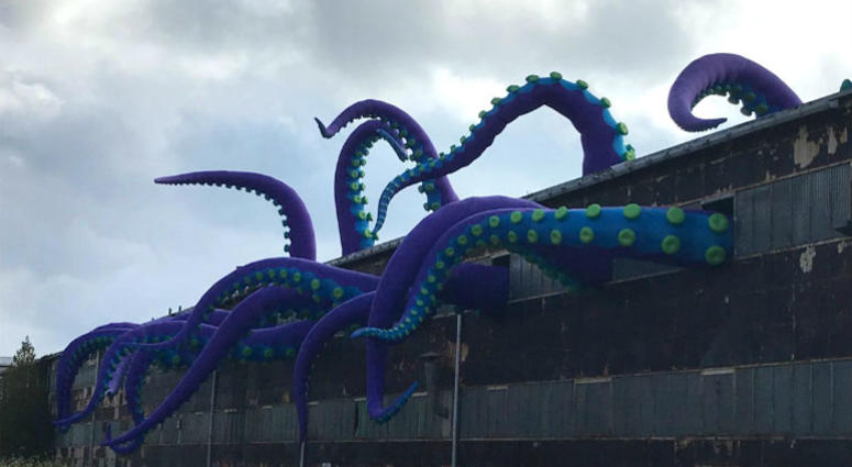 Sea monster featured at The Navy Yard