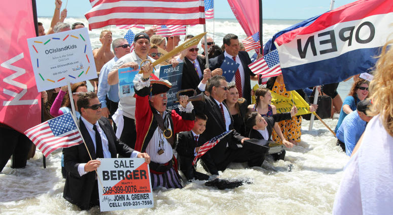 A scene from the 2017 Business Persons Plunge in Ocean City, N.J. A scene from the 2017 Business Persons Plunge in Ocean City, N.J.
