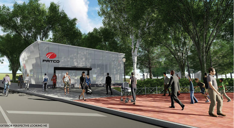 Artist rendering of a Franklin Square PATCO station in Center City. Artist rendering of a Franklin Square PATCO station in Center City.
