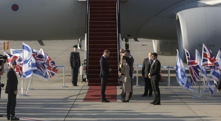 Britain's Prince William arrives on a Royal Air Force plane at the Ben Gurion airport in Tel Aviv, Israel, Monday, June 25, 2018. Britain's Prince William arrives on a Royal Air Force plane at the Ben Gurion airport in Tel Aviv, Israel, Monday, June 25, 2018.