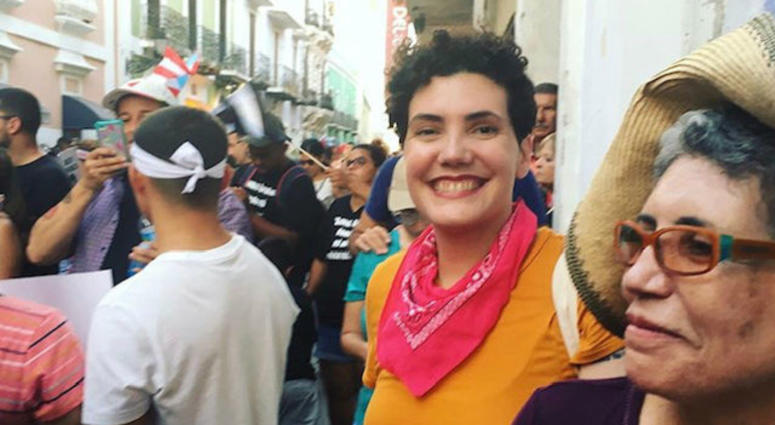 Philadelphia Poet Laureate Raquel Salas Rivera participates in protests in San Juan, Puerto Rico. Philadelphia Poet Laureate Raquel Salas Rivera participates in protests in San Juan, Puerto Rico.