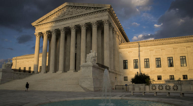 In this Oct. 10, 2017 file photo, the Supreme Court in Washington is seen at sunset. In this Oct. 10, 2017 file photo, the Supreme Court in Washington is seen at sunset.