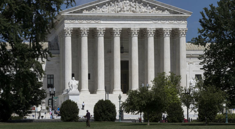 In this June 26, 2017, file photo, The Supreme Court is seen in Washington. The Supreme Court is seen in Washington.