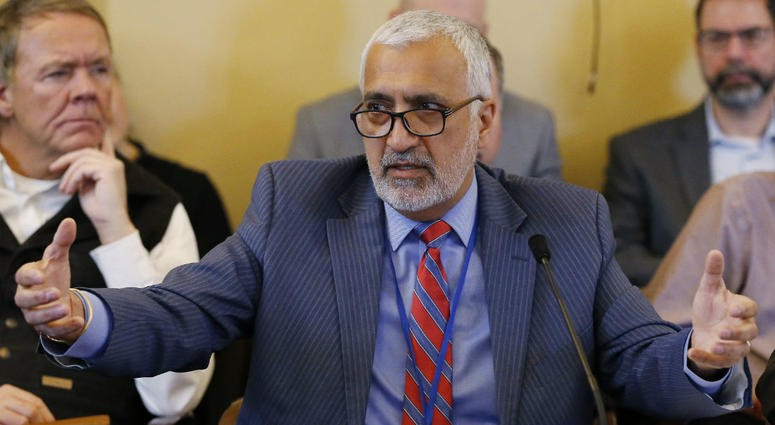 In this Feb. 21, 2019, file photo, Salt Lake County District Attorney Sim Gill speaks to the members of the Senate Judiciary, Law Enforcement and Criminal Justice Standing Committee at the Utah state Capitol in Salt Lake City. In this Feb. 21, 2019, file photo, Salt Lake County District Attorney Sim Gill speaks to the members of the Senate Judiciary, Law Enforcement and Criminal Justice Standing Committee at the Utah state Capitol in Salt Lake City.