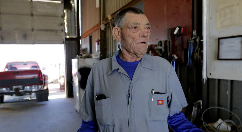 In this Wednesday, Jan. 23, 2019, photo, mechanic Terry Rose talks about the government shutdown at his business in Fort Hancock, Texas. In this Wednesday, Jan. 23, 2019, photo, mechanic Terry Rose talks about the government shutdown at his business in Fort Hancock, Texas.