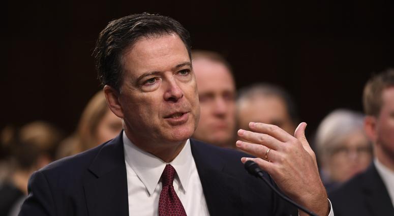 Former FBI director James Comey testifies in front of the Senate Intelligence Committee in Washington. James Comey
