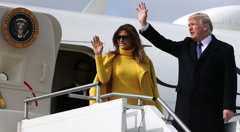 President Donald Trump and First Lady Melania Trump land at Lunken Airport. President Donald Trump / First Lady Melania Trump