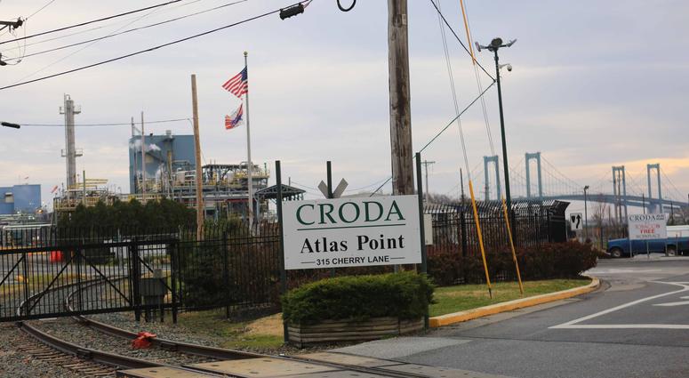 Croda Inc., in New Castle located at the base of the Delaware Memorial Bridge had a toxic release leaking ethylene oxide, an extremely flammable gas, from a tank on the site, causing the bridge to be shut down for several hours on Sunday night. Croda Inc., in New Castle located at the base of the Delaware Memorial Bridge had a toxic release leaking ethylene oxide, an extremely flammable gas, from a tank on the site, causing the bridge to be shut down for several hours on Sunday night.