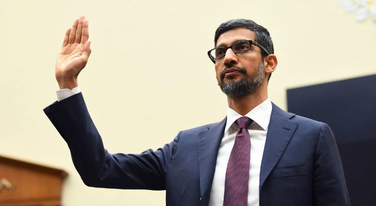 Sundar Pichai, CEO of Google, testifies before the House Judiciary Committee. Sundar Pichai, CEO of Google, testifies before the House Judiciary Committee.