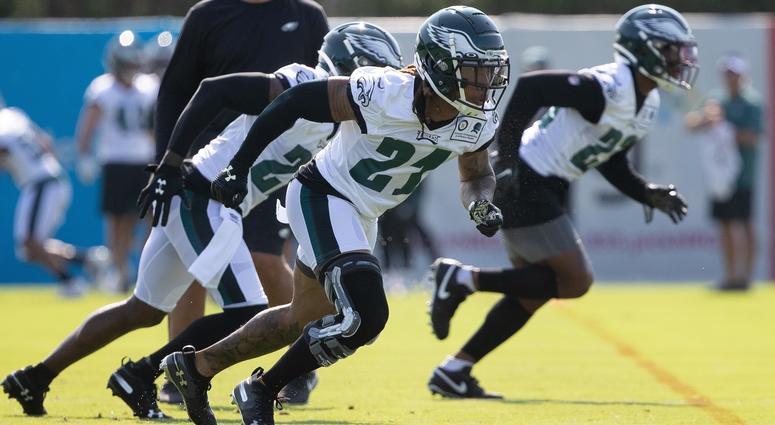 Philadelphia Eagles cornerback Ronald Darby (21) during training camp at Novacare Complex. Philadelphia Eagles