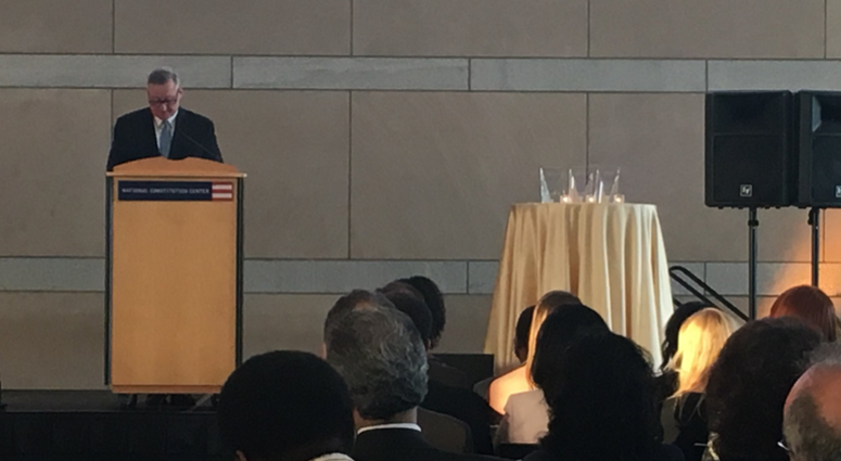 Mayor Jim Kenney was in attendance to communicate the importance of the Juvenile Law Center's Leadership Prize. Mayor Jim Kenney was in attendance to communicate the importance of the Juvenile Law Center's Leadership Prize.