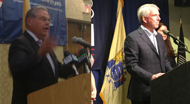 Democratic Senator Bob Menendez and Republican Senator Bob Hugin. Senators Bob Menendez and Bog Hugin