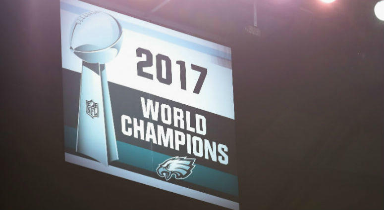 Philadelphia Eagles Super Bowl LII championship banner Philadelphia Eagles Super Bowl LII championship banner