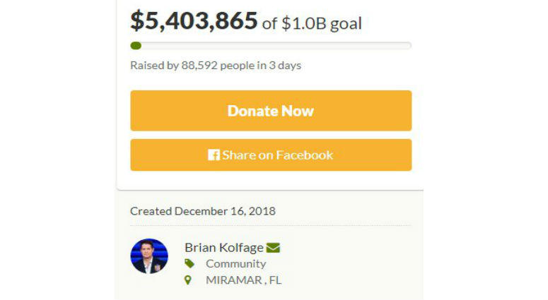 Brian Kolfage, a triple amputee Air Force veteran and motivational speaker, sought to provide $1 billion to fund President Donald Trump's border wall. GoFundMe Border Wall