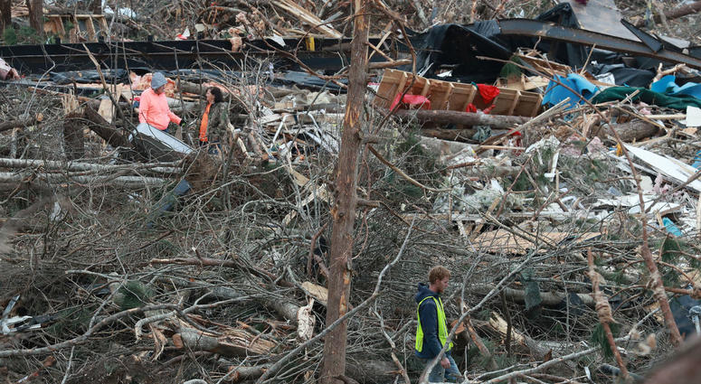 Remains of shattered homes along Lee Road 38 after a F-3 tornado on Monday, March 4, 2019, in Beauregard. Remains of shattered homes along Lee Road 38 after a F-3 tornado on Monday, March 4, 2019, in Beauregard.