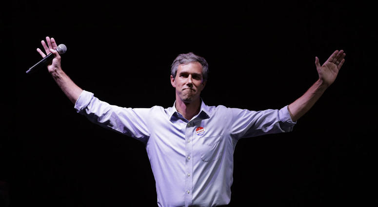 In this Nov. 6, 2018, file photo, Rep. Beto O'Rourke, D-Texas, the 2018 Democratic Candidate for U.S. Senate in Texas, makes his concession speech at his election night party in El Paso, Texas. In this Nov. 6, 2018, file photo, Rep. Beto O'Rourke, D-Texas, the 2018 Democratic Candidate for U.S. Senate in Texas, makes his concession speech at his election night party in El Paso, Texas.