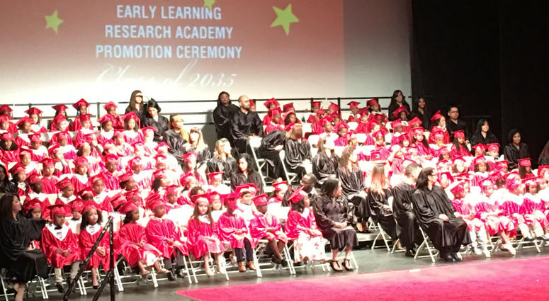 More than 100 Camden children graduated from a pre-K program at formal ceremonies on the Rutgers-Camden campus Friday morning. More than 100 Camden children graduated from a pre-K program at formal ceremonies on the Rutgers-Camden campus Friday morning.