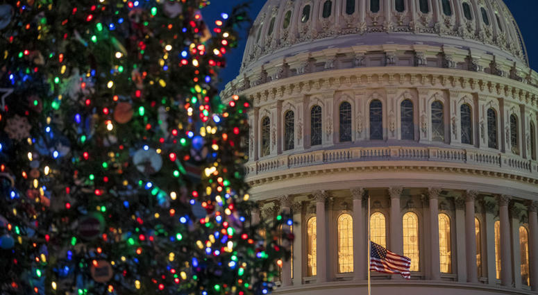 The Capitol is seen at twilight in Washington, Monday, Dec. 17, 2018. The Capitol is seen at twilight in Washington, Monday, Dec. 17, 2018.