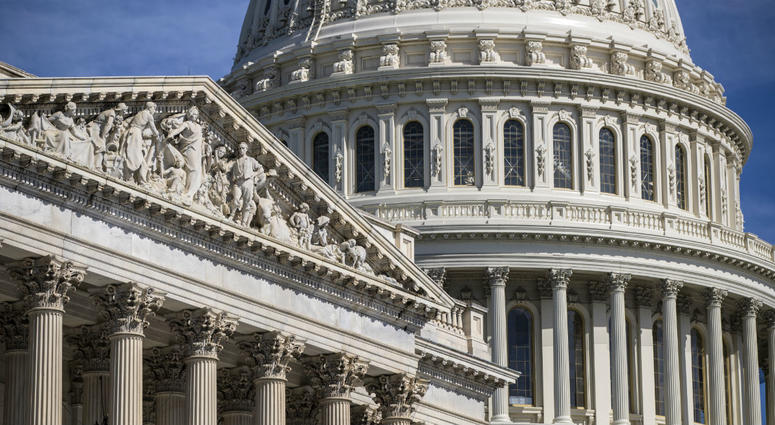 The Capitol is seen in Washington, Friday, June 15, 2018. Calls are mounting on Capitol Hill for the Trump administration to end the separation of families at the southern border ahead of a visit from President Donald Trump to discuss legislation. The Capitol is seen in Washington, Friday, June 15, 2018. Calls are mounting on Capitol Hill for the Trump administration to end the separation of families at the southern border ahead of a visit from President Donald Trump to discuss legislation.