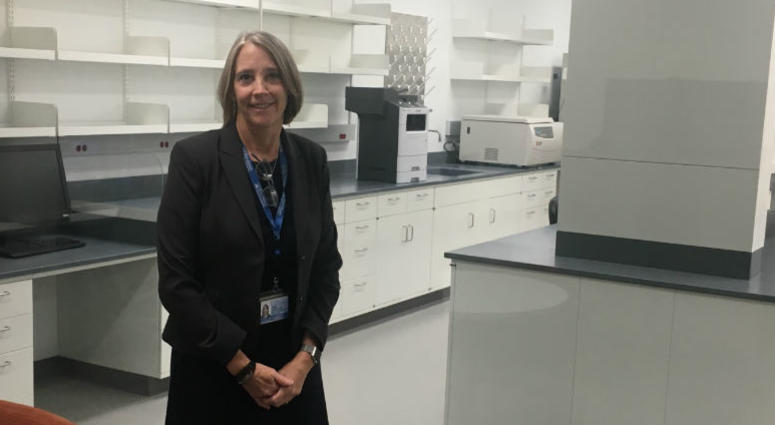 Dr. Beverly Davidson, chief scientific strategy officer at Children's Hospital of Philadelphia, stands in front of the Quality Control Lab in the new clinical manufacturing research complex off Civic Center Boulevard on the hospital campus. Dr. Beverly Davidson, chief scientific strategy officer at Children's Hospital of Philadelphia, stands in front of the Quality Control Lab in the new clinical manufacturing research complex off Civic Center Boulevard on the hospital campus.