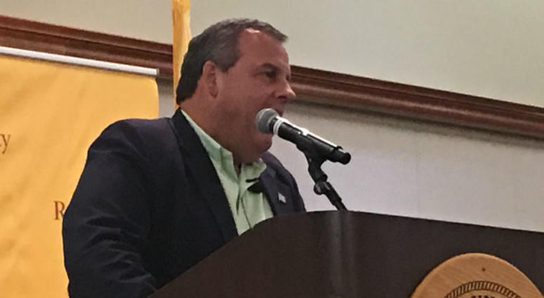Former N.J. Gov. Chris Christie made hihis first public appearance since leaving the governor's office Former N.J. Gov. Chris Christie made hihis first public appearance since leaving the governor's office