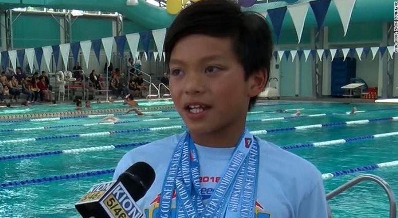 Clark Kent, a 10-year-old from California nicknamed "Superman," is making headlines for beating retired Olympic swimmer Michael Phelps' record at the Far West International Championship. Clark Kent, a 10-year-old from California nicknamed "Superman," is making headlines for beating retired Olympic swimmer Michael Phelps' record at the Far West International Championship.
