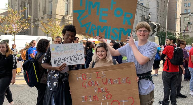 Thousands of Philadelphia and Philadelphia-area students skipped school Friday to gather at City Hall in solidarity with a global Climate Strike of young people all around the world. Thousands of Philadelphia and Philadelphia-area students skipped school Friday to gather at City Hall in solidarity with a global Climate Strike of young people all around the world.