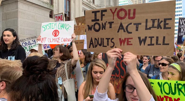 Thousands of Philadelphia and Philadelphia-area students skipped school Friday to gather at City Hall in solidarity with a global Climate Strike of young people all around the world. Thousands of Philadelphia and Philadelphia-area students skipped school Friday to gather at City Hall in solidarity with a global Climate Strike of young people all around the world.
