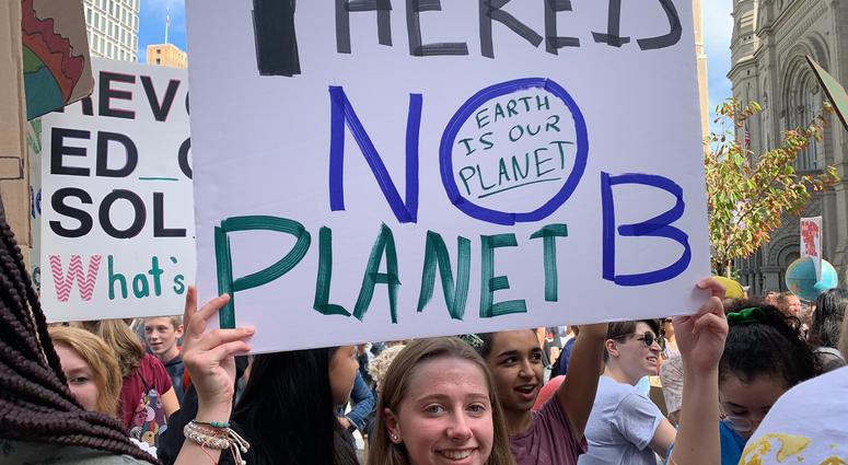 Thousands of Philadelphia and Philadelphia-area students skipped school Friday to gather at City Hall in solidarity with a global Climate Strike of young people all around the world. Thousands of Philadelphia and Philadelphia-area students skipped school Friday to gather at City Hall in solidarity with a global Climate Strike of young people all around the world.